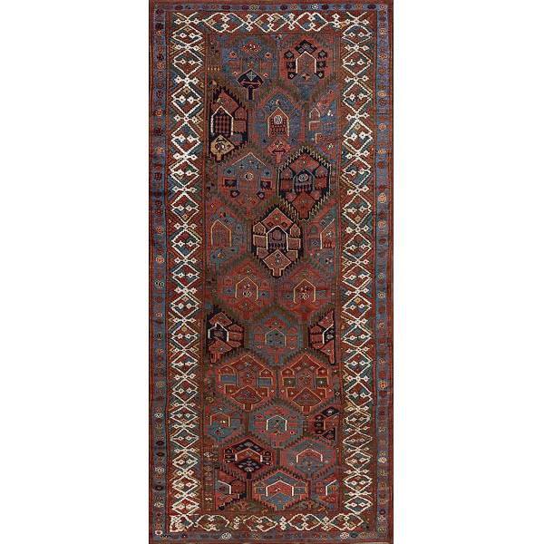 19th Century W. Persian Kurdish Carpet 